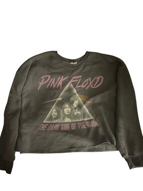 Pink Floyd Gray Crop Crew Sweater